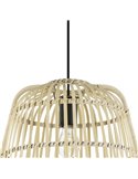 Suspension ronde avec abat-jour en rotin naturel GLYNEATH E27