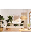 MARFORD suspension ronde en raphia naturel Ø500mm E27