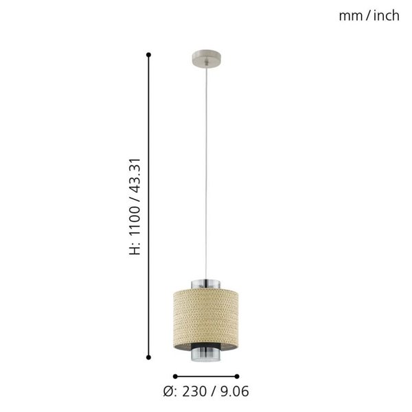 Lámpara Colgante MEDIOUNA de Malla de Algas Marinas y Cristal Dorado Vaporizado, E27