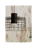 Petite suspension industrielle MILLIGAN en acier noir, E27 Ø380