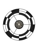 Plafón de techo Industrial PONTEFRACT de Metal Negro con Pantalla Geométrica, E27