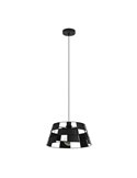 Lámpara Colgante PONTEFRACT de Metal Negro con Diseño Geométrica, E27