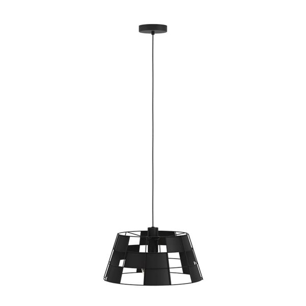 Lámpara Colgante PONTEFRACT de Metal Negro con Diseño Geométrica, E27