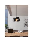 Lámpara Colgante PONTEFRACT de Metal Negro con Diseño Geométrica, E27
