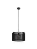 Lámpara de Techo Colgante Insdustrial MANBY de Metal Expandido Negro, E27