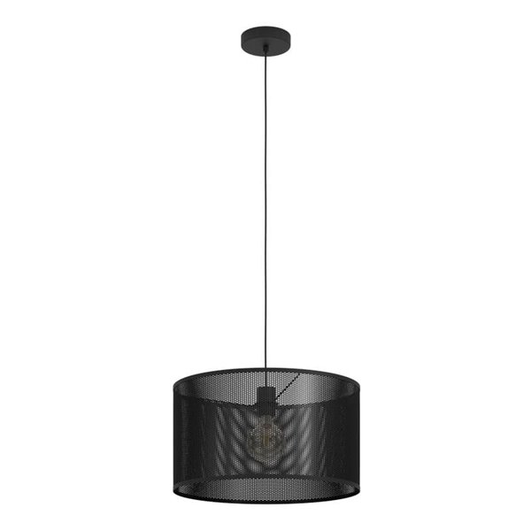 Lámpara de Techo Colgante Insdustrial MANBY de Metal Expandido Negro, E27