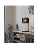 Lámpara de Sobremesa tipo Industrial MANBY de Metal Expandido Negro, E27