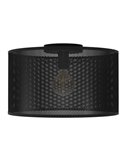Plafón de Techo industrial MANBY de Metal Expandido Negro, E27
