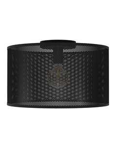 Plafón de Techo industrial MANBY de Metal Expandido Negro, E27