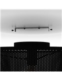 Plafon industrial MANBY em metal expandido preto, E27