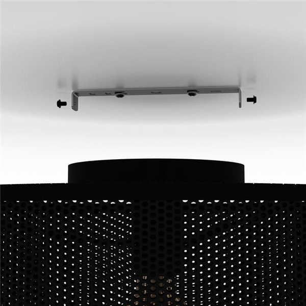 Plafón de Techo industrial MANBY de Metal Expandido Negro, E27