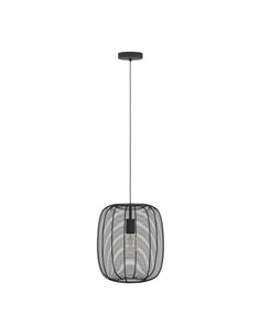 Lámpara de Techo Industrial Colgante RINROE de Metal Alambre Negro, E27