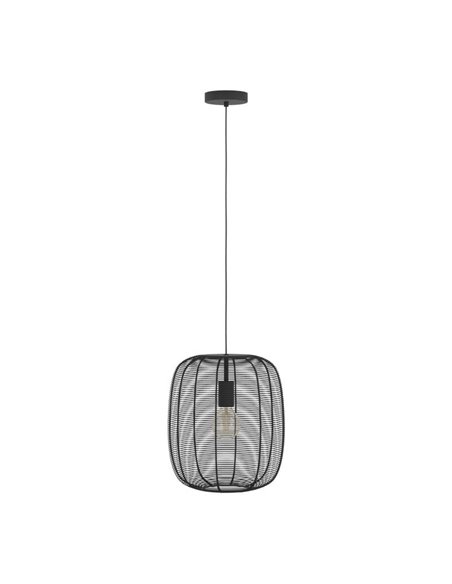 Lámpara de Techo Industrial Colgante RINROE de Metal Alambre Negro, E27