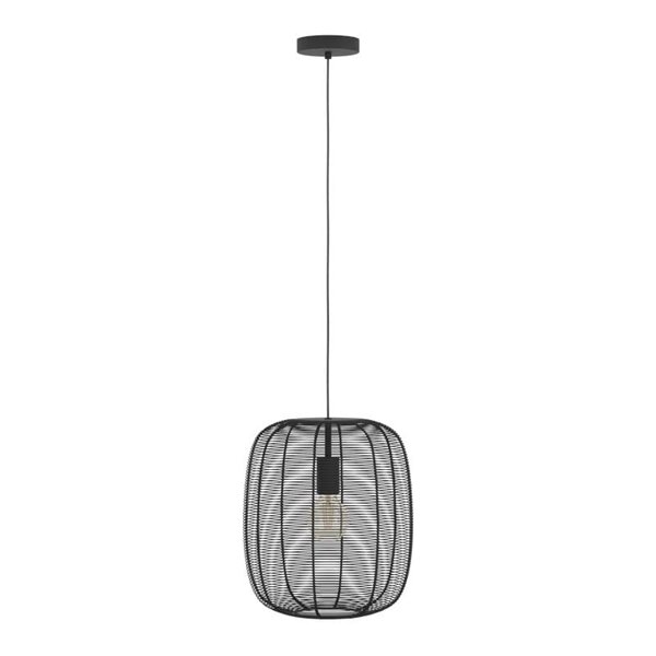 Lámpara de Techo Industrial Colgante RINROE de Metal Alambre Negro, E27