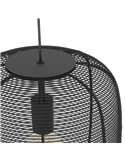 Lámpara de Techo Industrial Colgante RINROE de Metal Alambre Negro, E27