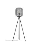 Lámpara de Pie Industrial con pata trípode RINROE de Metal Alambre Negro, E27