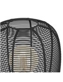 Lámpara de Sobremesa industrial de trípode RINROE de metal alambre negro, E27
