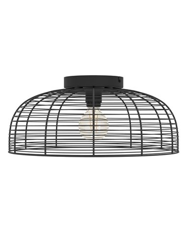 Plafón de Techo Estilo Industrial RINROE de Alambre Negro, E27