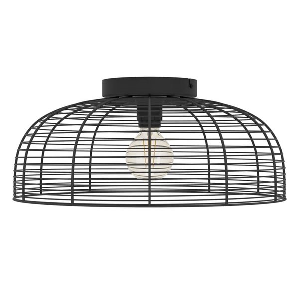 Plafonnier en fil noir de style industriel RINROE, E27