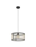 Lámpara de Techo Colgante DELLOW de Latón Cepillado y Negro, E27