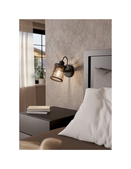 Aplique de Pared y Techo DELLOW de Latón Cepillado y Negro, E27