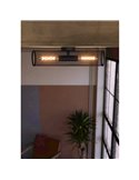 Aplique de Pared Industrial REDCLIFFE de Metal Expandido Negro, 2XE27