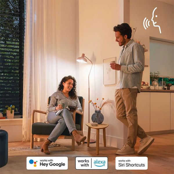 Bombilla LED inteligente E14 esférica RGB con Wiz, Wi-Fi y Bluetooth Regulable E14 Philips Smart
