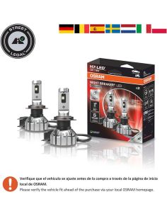 Bombillas Led H7 Night Breaker LED Smart homologadas en España +330% de brillo 64210DWNBSM-2HB Caja 2