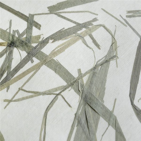 Candeeiro de mesa OXPARK com folhas de bambu e abajur de linho natural, E27