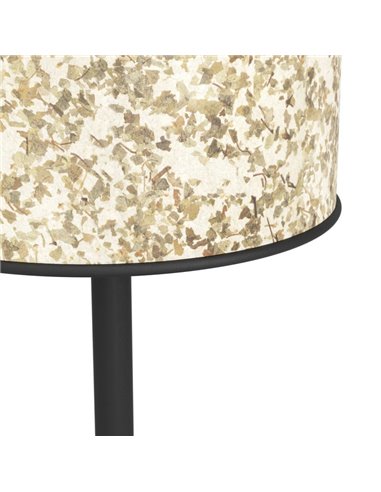 Lámpara de Mesa Natural BUTTERBURN con Hojas de Abedul y Pantalla de Lino, E27