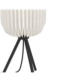 Lampe de table BELGRAVE avec abat-jour en papier blanc et structure en acier, E27