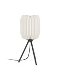 Lampe de table BELGRAVE avec abat-jour en papier blanc et structure en acier, E27