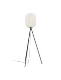Lampadaire BELGRAVE à 3 pieds, abat-jour en papier blanc et structure en acier noir, E27