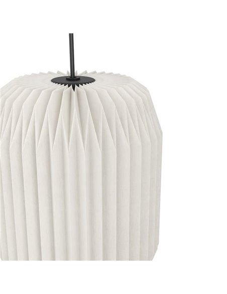 Lámpara Colgante Triple BELGRAVE con Pantallas de Papel Blanco y Estructura de Acero, 3XE27