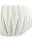 Lámpara Colgante MINTING Blanca de Papel Plegado y Metal Negro Ø45cm, E27