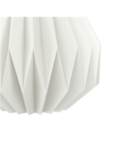 Lámpara Colgante MINTING Blanca de Papel Plegado y Metal Negro Ø45cm, E27