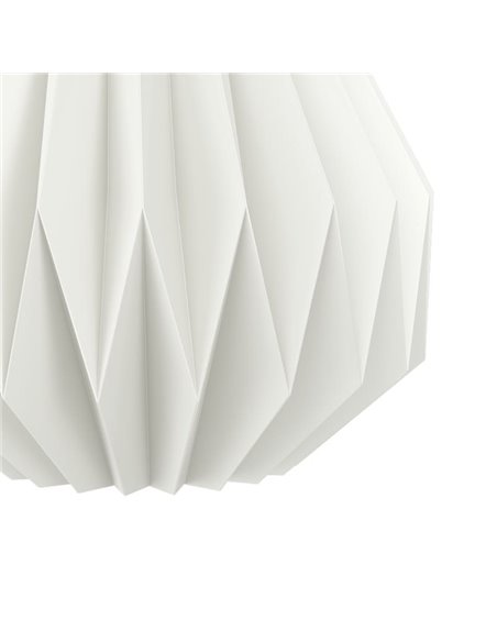 Lámpara Colgante MINTING Blanca de Papel Plegado y Metal Negro Ø45cm, E27