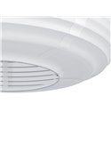 Lámpara Colgante SUMMERHILL con Pantalla de Papel Blanco y Detalles de Madera Ø40cm, E27