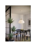 Lámpara Colgante SUMMERHILL con Pantalla de Papel Blanco y Detalles de Madera Ø40cm, E27