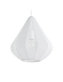 DOLWEN Suspension Blanche Ø33,5cm, E27, avec abat-jour en textile et acier pour intérieur