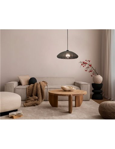 Lámpara Colgante BARLASTON Gris con Pantalla Textil Lavable Ø35cm, E27