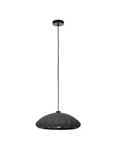 BARLASTON Suspension Grise avec Abat-Jour Textile Lavable Ø35cm, E27