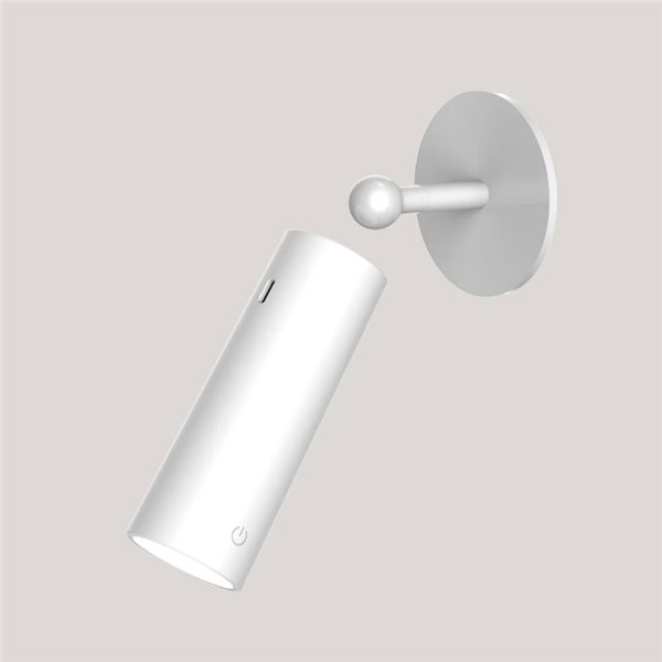 Aplique sin punto de luz ROLL 4 con accesorio imantado de pared, táctil, blanco 3W -sin cables-