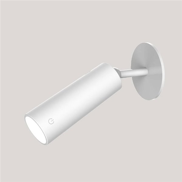 Applique murale sans point lumineux ROLL 4 avec accessoire mural magnétique, tactile, blanc 3W -sans câbles-