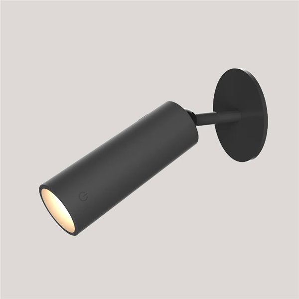Aplique LED sin cables ROLL 4 con accesorio imantado de pared, táctil, negro 3W -inalámbrico-