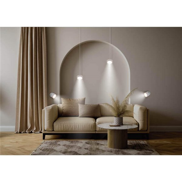 Aplique sin necesidad de punto de luz ROLL 8 con accesorio imantado de pared, táctil, negro 3W