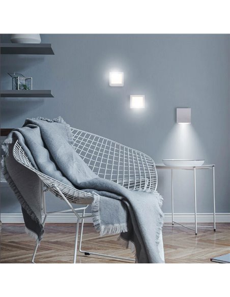 Applique murale sans fil BOX 8 avec accessoire mural magnétique, facile à installer blanc