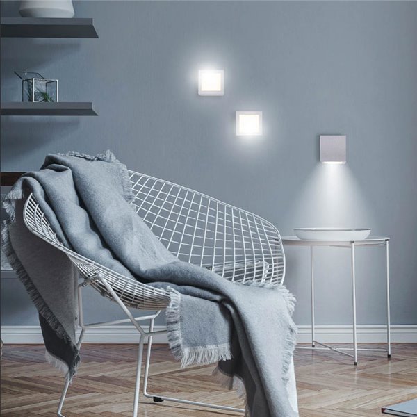 Applique murale sans fil BOX 8 avec accessoire mural magnétique, facile à installer blanc