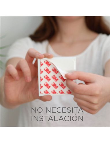 Aplique de pared sin cables BOX 8 con accesorio imantado de pared, facil de instalación blanco