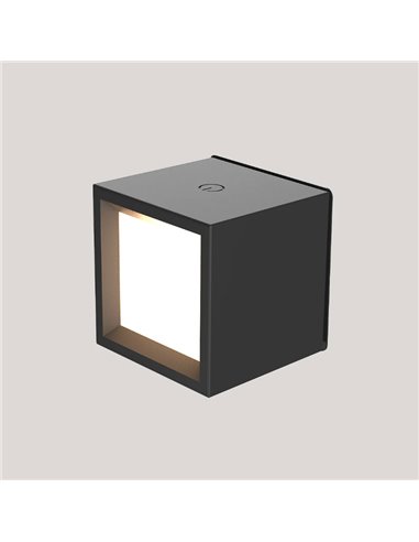 Applique murale sans fil BOX 8 avec accessoire mural magnétique, facile à installer, noire